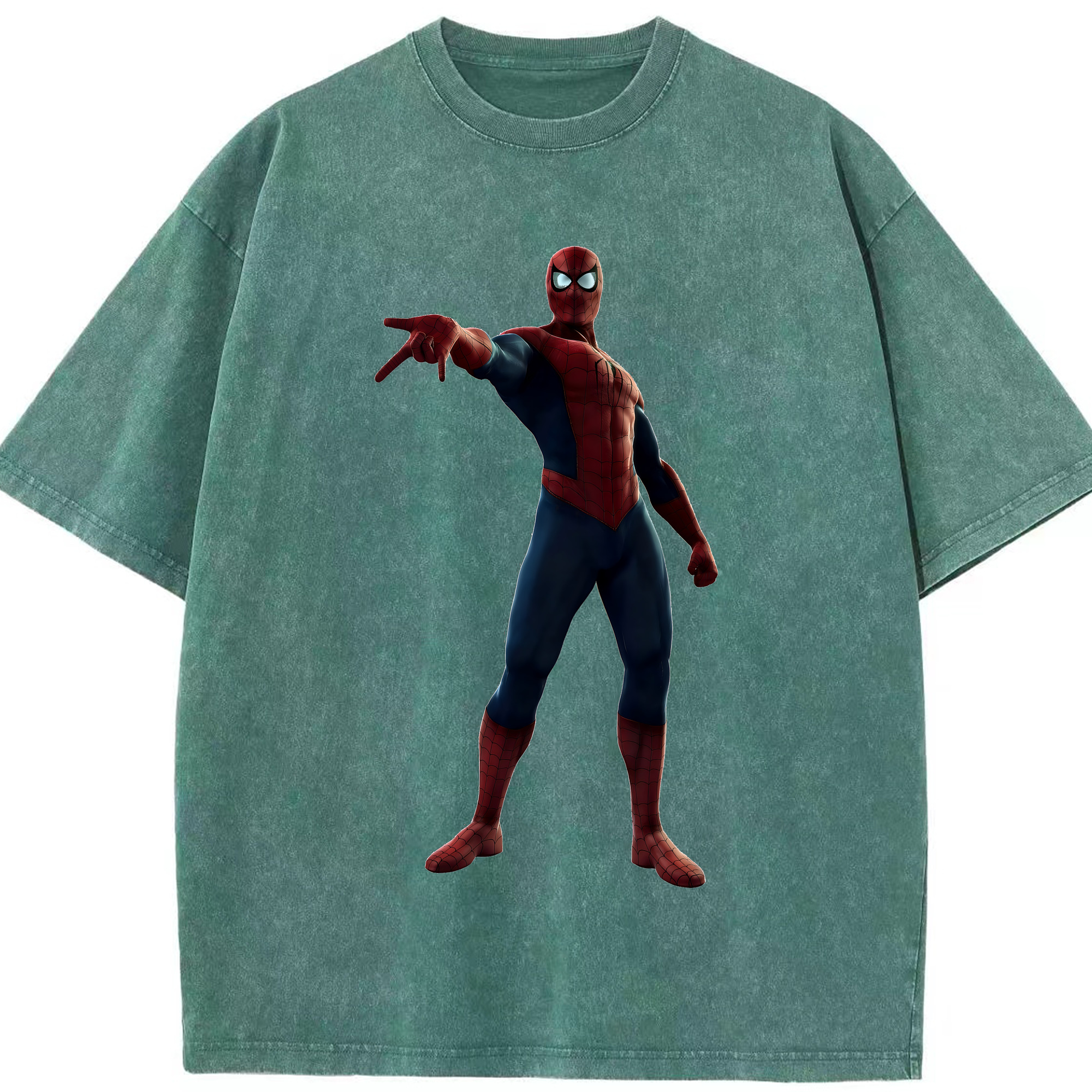 （画像用） Spider Man スパイダーマン 綿100% ヴィンテージ風 半袖Tシャツ（フロントプリント）